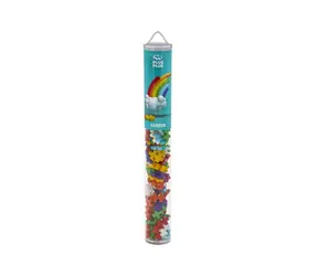 PLUS- PLUS Regenbogen-Mix Tuba-Bausatz / 100 Teile