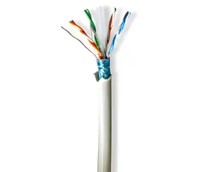 Nedis CAT6 grau / Netzwerkkabel / F/UTP / 50 m / LSZH / Box