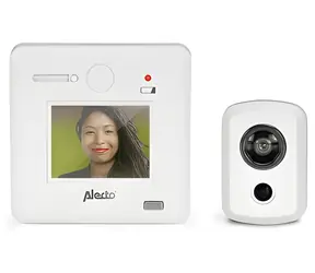 Alecto DC-700 weiß / Digitaler Türspion / 2,4"-LCD-Display / 120° Betrachtungswinkel / 3 AAA-Batterien
