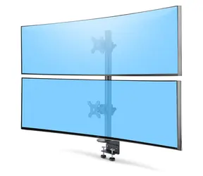 StarTech Vertikalständer für 2 Monitore / Vertikalständer für 2 LCDs / 17-49 Zoll / Tragkraft 32 kg / Schwenk- und neigbar