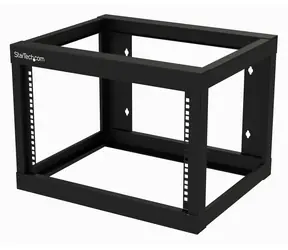 StarTech 6U Wandregal mit offenem Rahmen / Wandregal / Tragfähigkeit 80 kg / Tiefe 457 mm