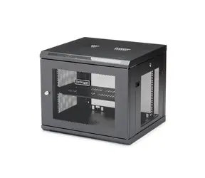 StarTech 9U Wandmontage-Rack Schwarz / Wandmontage-Rack / 19" / 600×551 mm / Tragfähigkeit 90 kg