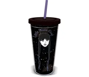 STOR Mittwochsbecher / 560 ml / Kunststoff / mit Schraubverschluss und Strohhalm