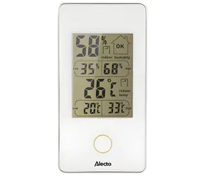 Alecto WS-75 weiß / Digitales Thermometer mit Hygrometer / Für den Innenbereich