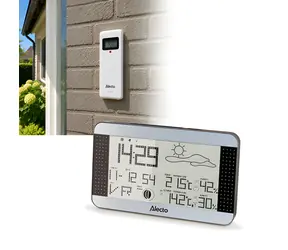 Alecto WS-1700 / Wetterstation / drahtloser Sensor / 7,7"-Display