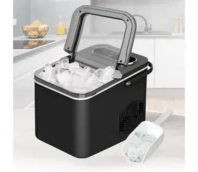 Maestro MR-820 schwarz / Eiswürfelbereiter / 10-12 kg/24 h / Touch-Bedienung / 1,4 l