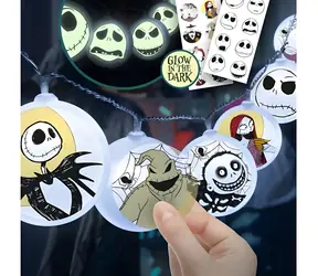 PALADONE Nightmare Before Christmas Lichterkette / 10 Lichter / 2x AA-Batterien