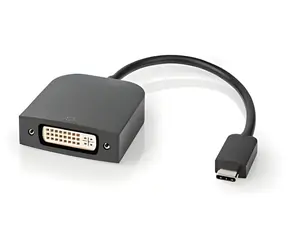 Nedis USB-C auf DVI-D Adapter schwarz / Adapter / USB 3.2 Gen 1 / DVI-D 24+1 / 1080p / 0,2 m