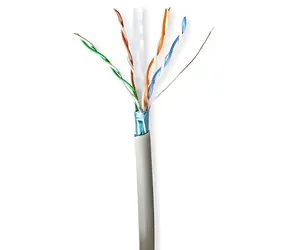 Nedis Netzwerkkabel CAT6 Grau / Netzwerkkabel / F/UTP / CCA / 100 m / Box
