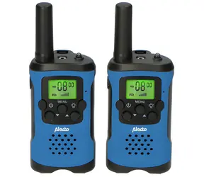 Alecto FR115BW schwarz / Walkie-Talkie-Set / Reichweite 7 km / 8 Kanäle / PTT/VOX