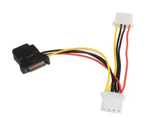 StarTech SATA-Molex-Stromadapter schwarz / Netzteil / SATA 15-polig - Molex 4-polig / 15 cm