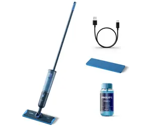 Philips OneUp Serie 3000 blau / Elektrischer Wischmopp / kabellos / 0,312 l / 50 Min.