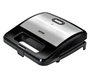 MpM MOP-48M schwarz / Sandwichmaker / 750 W / Antihaftbeschichtung / Griffverriegelung