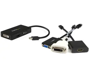 StarTech Mini DisplayPort auf VGA/DVI/HDMI Adapter schwarz / Videoadapter / 1920 x 1200 px / 0,15 m