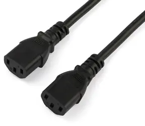 StarTech Schuko-2x IEC C13 Netzkabel schwarz / Netzkabel / 2 m / CEE7/7 - 2x C13 / 250 V / 10 A