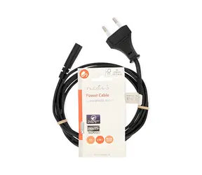 Nedis Stromkabel Euro (M) - IEC-320-C1 Schwarz / Stromkabel / Gerade-Gerade / 2 m