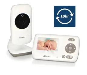 Alecto DVM71 / Video-Babyphone / 2,4-Zoll-Farbdisplay / Nachtsicht / Reichweite 300 m / bis zu 4 Kameras