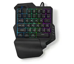 Nedis Einhand-Gaming-Tastatur / Tastatur / Membran / RGB / USB-A / 1,6 m Kabel