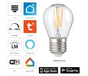 Alecto SMARTLIGHT120 / Intelligente LED-Lampe / E27 / WLAN / 1800-3000 K / 5 W / dimmbar