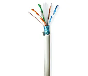 Nedis Cat6 grau / Installationskabel / F/UTP / 50 m / LSZH / Reines Kupfer