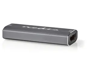 Nedis HDMI-Repeater anthrazit / Repeater / 25 m / 8K 60Hz / 48 Gbit/s / Aluminium