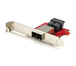 StarTech 2x SFF-8643 auf SFF-8644 Adapter Rot / Adapter / Mini-SAS HD
