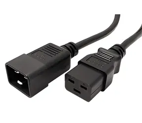 Roline Verlängerungskabel C20-C19 schwarz / Netzkabel / 230 V / 16 A / 3M