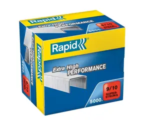 Rapid 9:10 Heftklammern / Für Rapid HD 110 & HD 210 / Ermöglicht das Heften von 40-70 Blatt / 5000 Stück