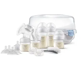 Philips AVENT SCD430/50 / Stillset / Natural Response / manuelle Milchpumpe / Mikrowellensterilisator
