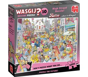 Jumbo-Puzzle WASGIJ Retro Destiny 10: Ärger in der Hauptstraße / 1000 Teile / ab 15 Jahren