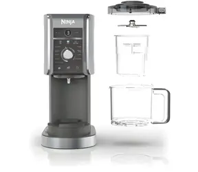 Ninja NC502EU CREAMi Deluxe schwarz/silber / Eismaschine / 10-in-1 / 800 W / 2 x 709 ml / Touch-Bedienung