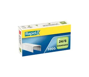 Rapid 24/6 Standard / Heftklammern für Hefter / 1000 Stück / Für 30 Blatt 80 g / Für KW 5990, KW 5690