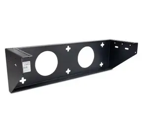 Inter-tech 19"-Wandhalterung schwarz / Montagehalterung / Rack / 3 HE / Tiefe 161 mm / Tragfähigkeit 15 kg
