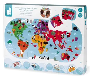 JANOD Badewannenpuzzle Weltkarte / 28 Teile / ab 3 Jahren