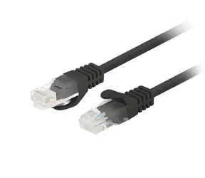 Lanberg UTP CAT6 0,25 m schwarz 10er-Pack / Patchkabel / RJ45-RJ45 / Fluke-geprüft