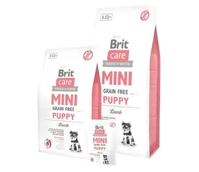 Brit Care Mini Grain Free Puppy Lamb 400 g / Alleinfuttermittel für Welpen / hypoallergen / getreidefrei