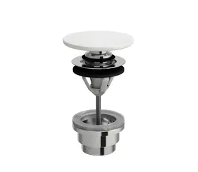 LAUFEN Waschtischablauf ClickClack mattweiß / Ablauf / ClickClack-System / SaphirKeramik-Abdeckung
