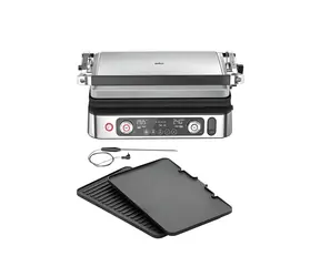 Braun MultiGrill 9 Pro CG9160, schwarz, Edelstahl / Kontaktgrill / 2200 W / Thermosonde / 8 Personen