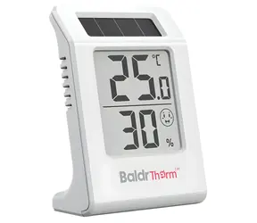 RainPoint BALDRTHERM E0587TH / Thermohygrometer / solarbetrieben / für Innenräume / Temperatur und Luftfeuchtigkeit