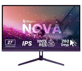 27" Arozzi NOVA 27T2K260 lila / Monitor / IPS / QHD 2560x1440 / 260Hz / 1ms / 2x HDMI / 2x DP