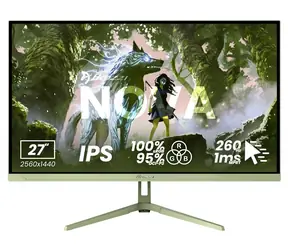 27" Arozzi NOVA 27T2K260 grün / Monitor / IPS / 2560x1440 / 260Hz / 1ms / 2x HDMI / 2x DP