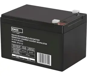 Emos wartungsfreie Blei-Säure-Batterie 12 V / 12 Ah / Faston 6,3 mm
