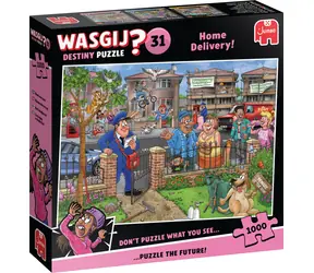 Jumbo-Puzzle WASGIJ Retro Destiny 31: Lieferung nach Hause / 1000 Teile / ab 15 Jahren