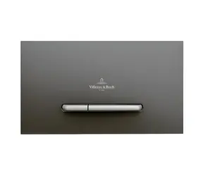 Villeroy & Boch ViConnect E300 matt anthrazit/matt verchromt / Spülknopf / 2-stufige Spülung