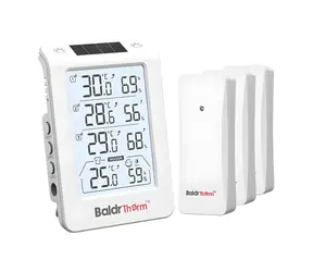 RainPoint BALDRTHERM B0598 / Wetterstation / 3x Funksensor / Reichweite 100 m / automatische Hintergrundbeleuchtung