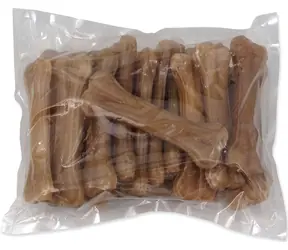 RASCO Kauknochen aus Büffelleder, 15 cm / Hundeleckerli / für kleine und mittelgroße Hunderassen