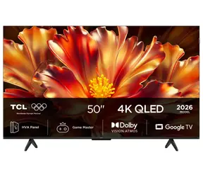 50" TCL 50QLED780L Schwarz / SMART TV / 4K UHD / QLED / Google TV / HDMI / USB / LAN / WLAN / Bluetooth / 20-W-Lautsprecher