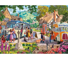 GIBSONS Puzzle „Einsteigen in den Bus“ / 1000 Teile