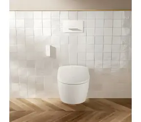 Villeroy & Boch Spülknopf weiß / Spülknopf / Sicherheitsglas