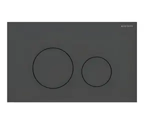 Geberit Sigma40 matt schwarz / Spülsteuerung / 2-stufige Spülung / Edelstahl